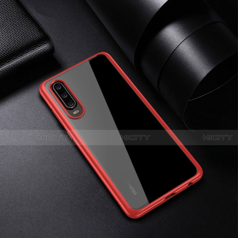 Coque Rebord Contour Silicone et Vitre Transparente Miroir Housse Etui T03 pour Huawei P30 Plus