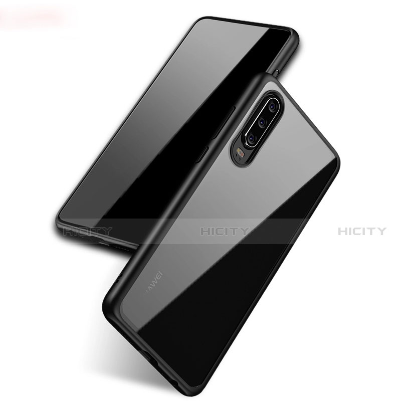 Coque Rebord Contour Silicone et Vitre Transparente Miroir Housse Etui T03 pour Huawei P30 Plus