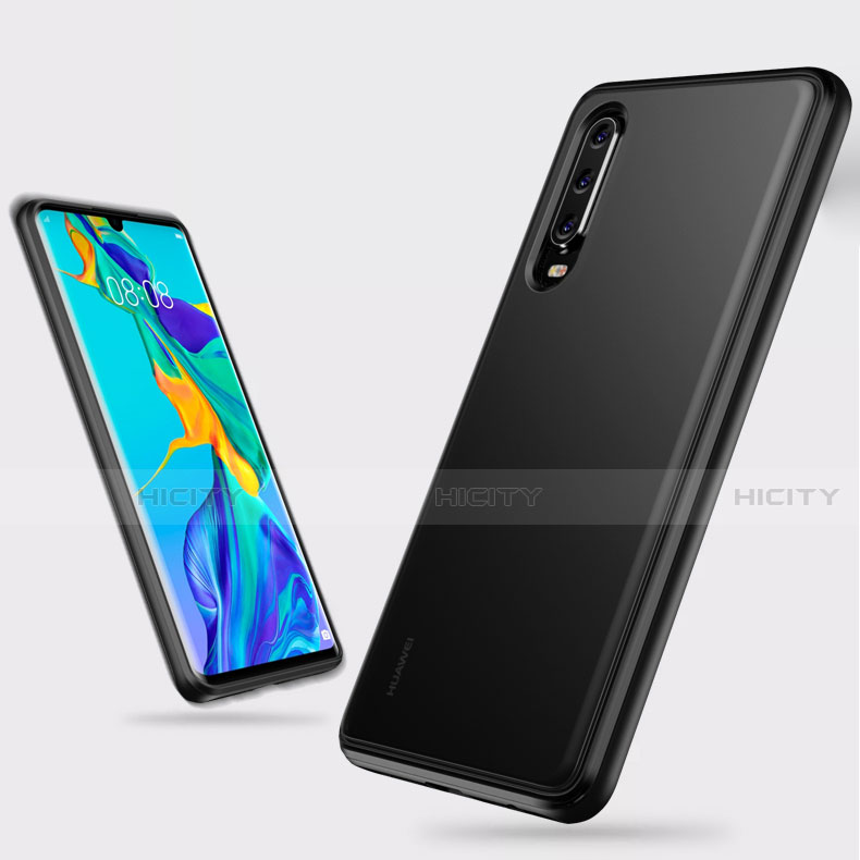 Coque Rebord Contour Silicone et Vitre Transparente Miroir Housse Etui T04 pour Huawei P30 Plus