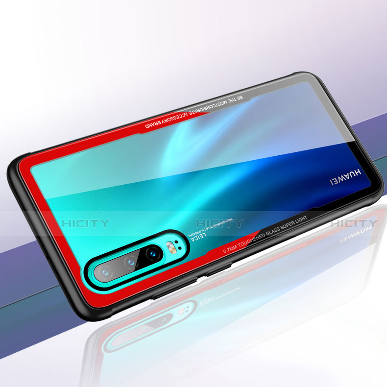 Coque Rebord Contour Silicone et Vitre Transparente Miroir Housse Etui T05 pour Huawei P30 Plus