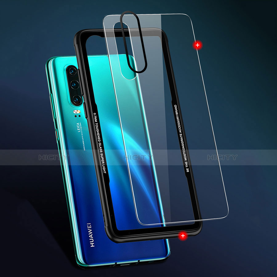 Coque Rebord Contour Silicone et Vitre Transparente Miroir Housse Etui T05 pour Huawei P30 Plus