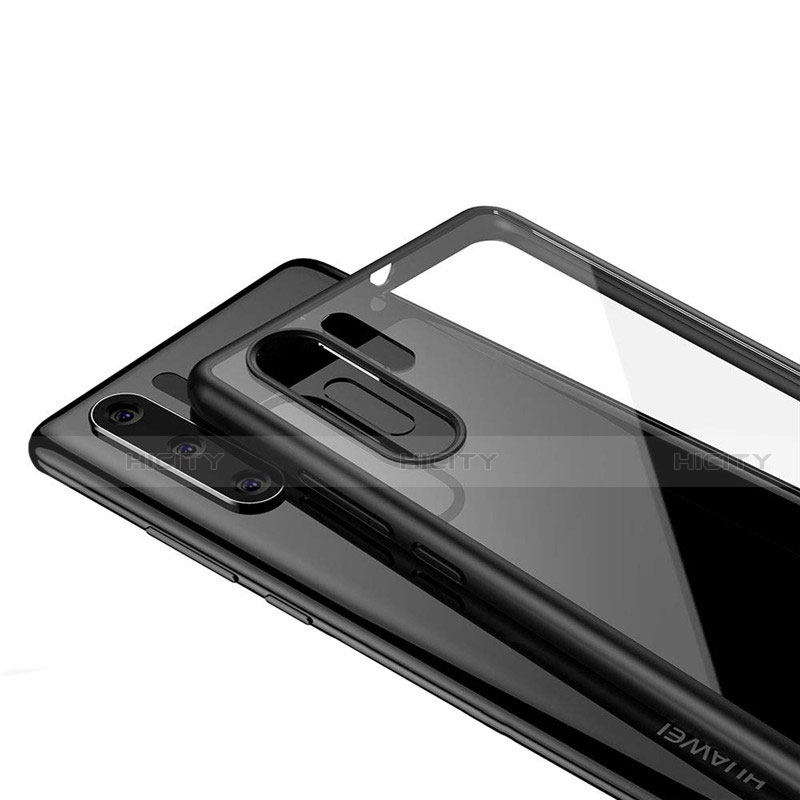 Coque Rebord Contour Silicone et Vitre Transparente Miroir Housse Etui Z01 pour Huawei P30 Pro Plus