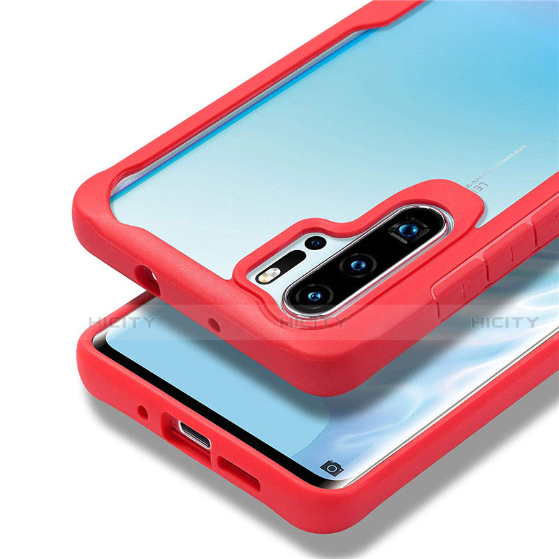 Coque Rebord Contour Silicone et Vitre Transparente Miroir Housse Etui Z02 pour Huawei P30 Pro New Edition Plus