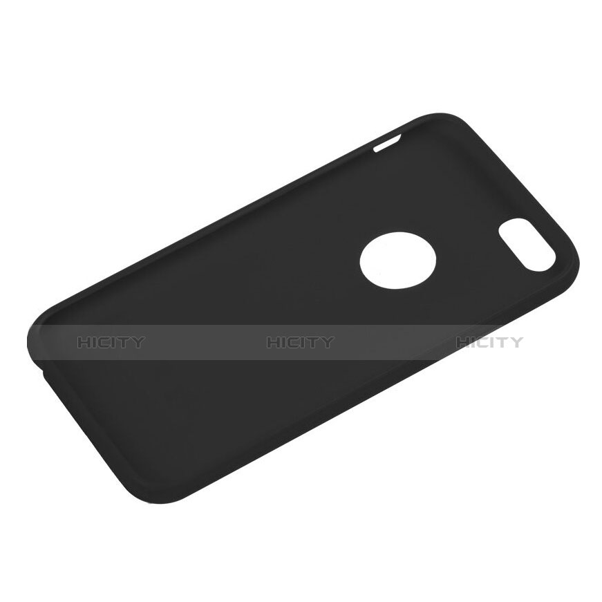 Coque Silicone avec Trou Souple Couleur Unie pour Apple iPhone 6S Plus Noir Plus