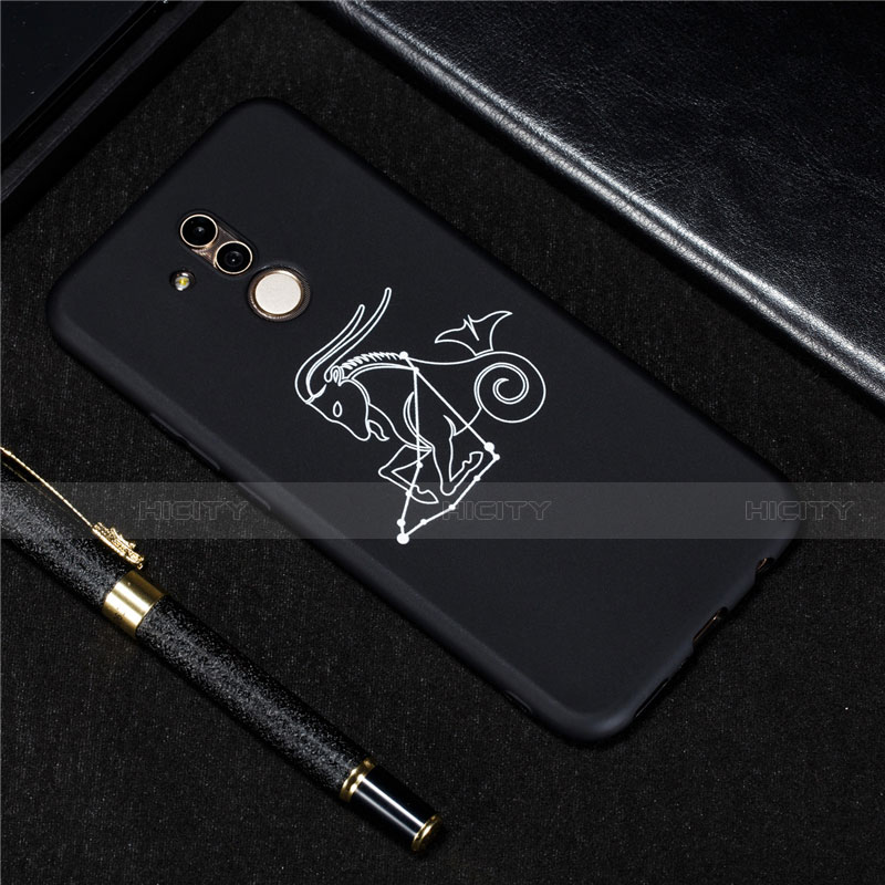 Coque Silicone Constellation Souple Couleur Unie Etui Housse S02 pour Huawei Mate 20 Lite Noir Plus