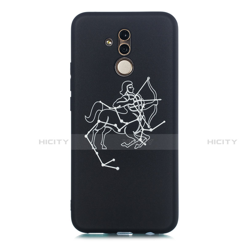 Coque Silicone Constellation Souple Couleur Unie Etui Housse S03 pour Huawei Mate 20 Lite Noir Plus