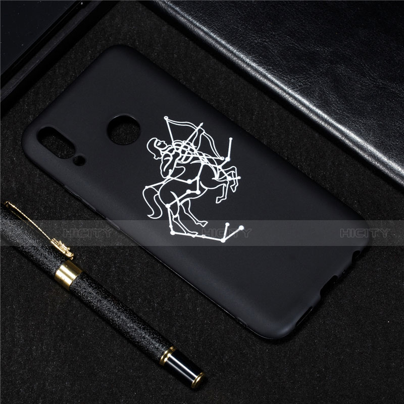 Coque Silicone Constellation Souple Couleur Unie Etui Housse S04 pour Huawei Enjoy 9 Plus Noir Plus