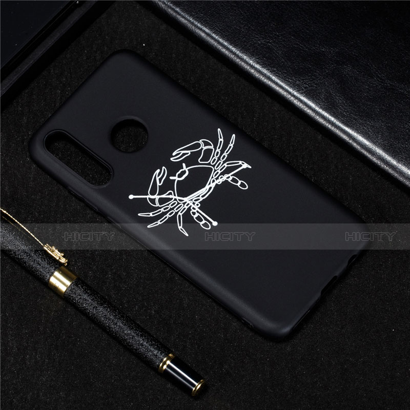 Coque Silicone Constellation Souple Couleur Unie Etui Housse S05 pour Huawei P30 Lite New Edition Noir Plus