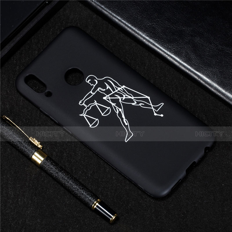 Coque Silicone Constellation Souple Couleur Unie Etui Housse S06 pour Huawei Enjoy 9 Plus Noir Plus