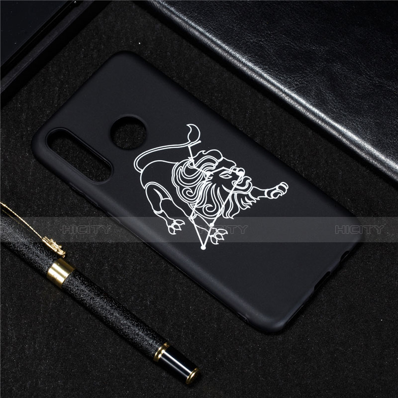 Coque Silicone Constellation Souple Couleur Unie Etui Housse S06 pour Huawei Nova 4e Noir Plus