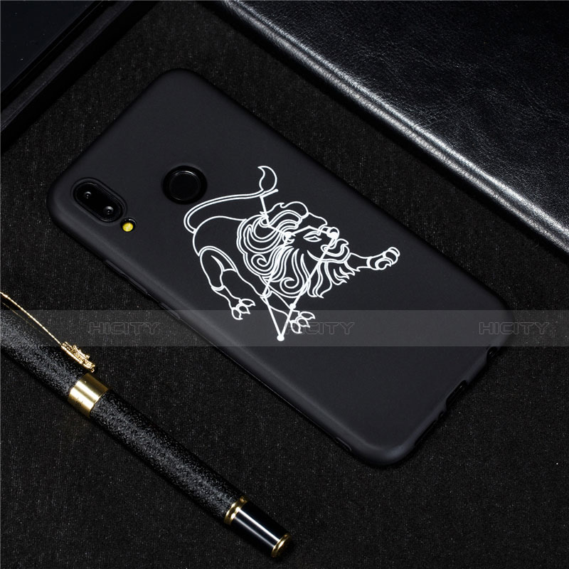 Coque Silicone Constellation Souple Couleur Unie Etui Housse S07 pour Huawei Nova 3e Noir Plus