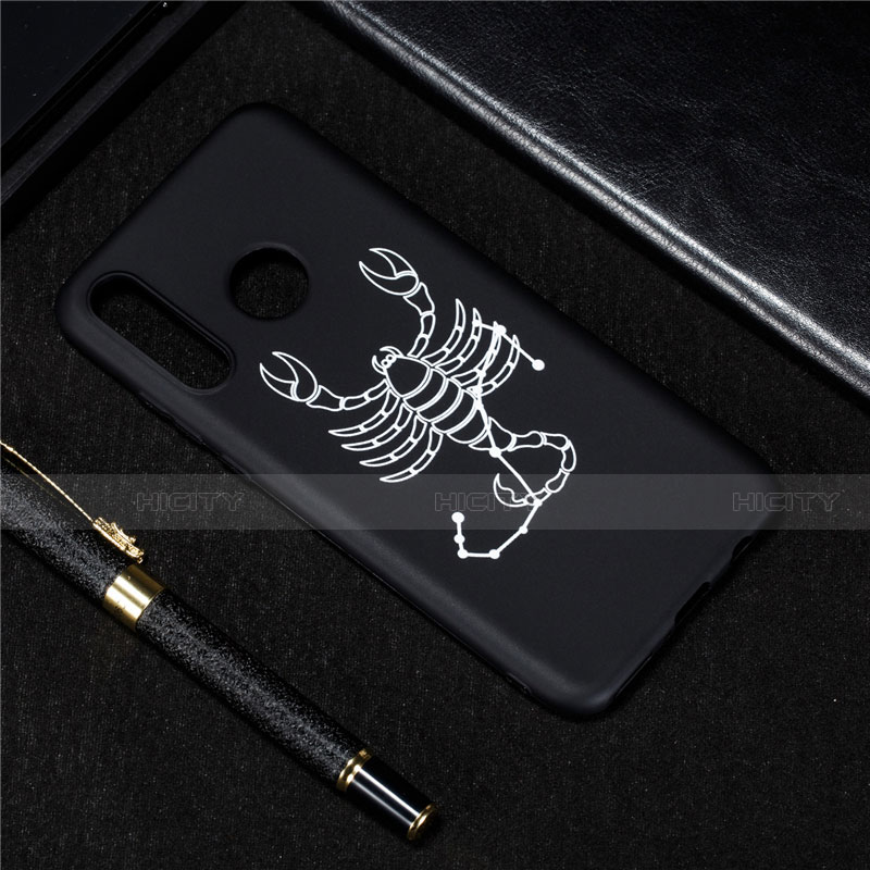 Coque Silicone Constellation Souple Couleur Unie Etui Housse S09 pour Huawei P30 Lite New Edition Noir Plus