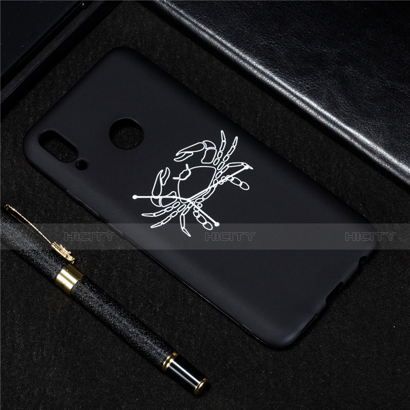 Coque Silicone Constellation Souple Couleur Unie Etui Housse S09 pour Huawei Y9 (2019) Noir Plus