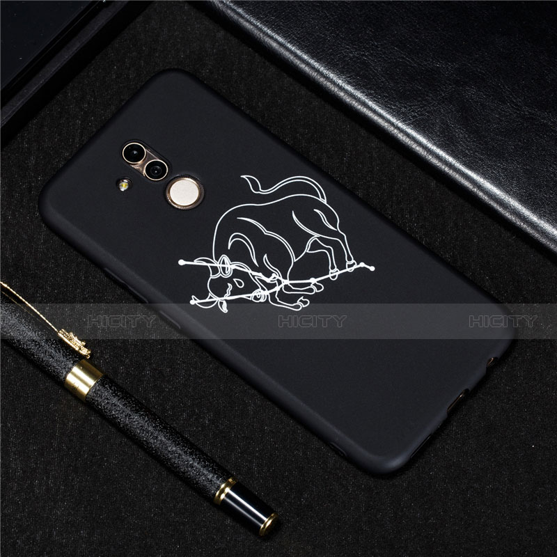 Coque Silicone Constellation Souple Couleur Unie Etui Housse S10 pour Huawei Mate 20 Lite Noir Plus