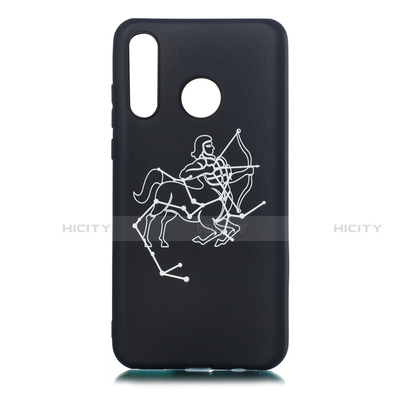 Coque Silicone Constellation Souple Couleur Unie Etui Housse S10 pour Huawei Nova 4e Noir Plus