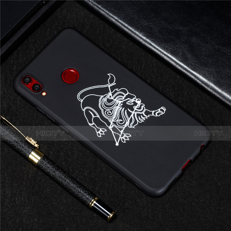 Coque Silicone Constellation Souple Couleur Unie Etui Housse S11 pour Huawei Honor 8X Noir Plus