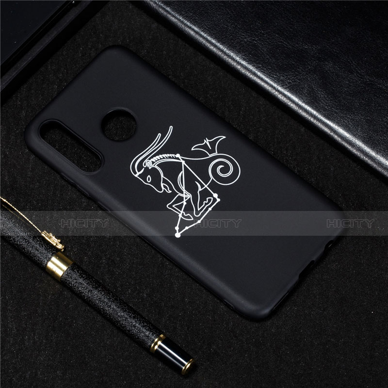 Coque Silicone Constellation Souple Couleur Unie Etui Housse S11 pour Huawei P30 Lite XL Noir Plus