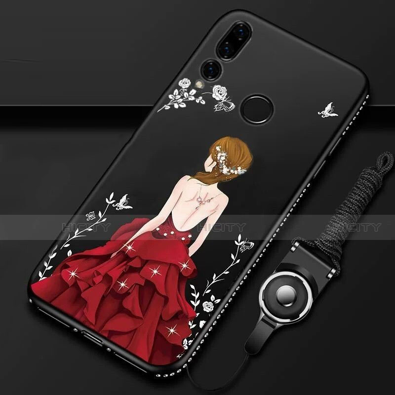 Coque Silicone Dos de Fille Souple Couleur Unie Etui Housse K01 pour Huawei Honor 20 Lite Plus