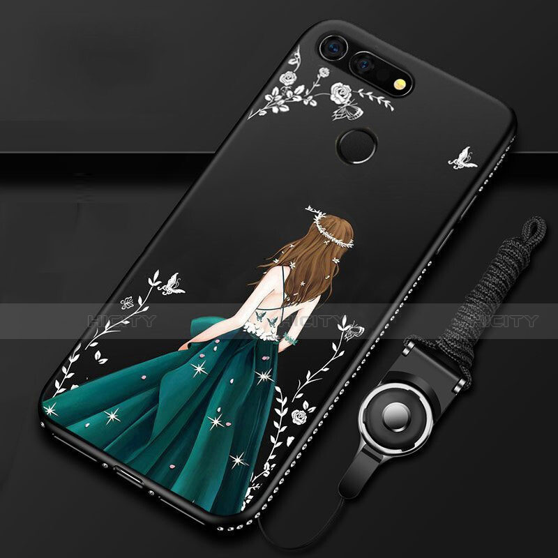 Coque Silicone Dos de Fille Souple Couleur Unie Etui Housse K01 pour Huawei Honor V20 Plus