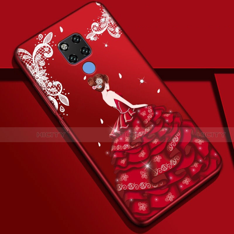 Coque Silicone Dos de Fille Souple Couleur Unie Etui Housse K01 pour Huawei Mate 20 Plus