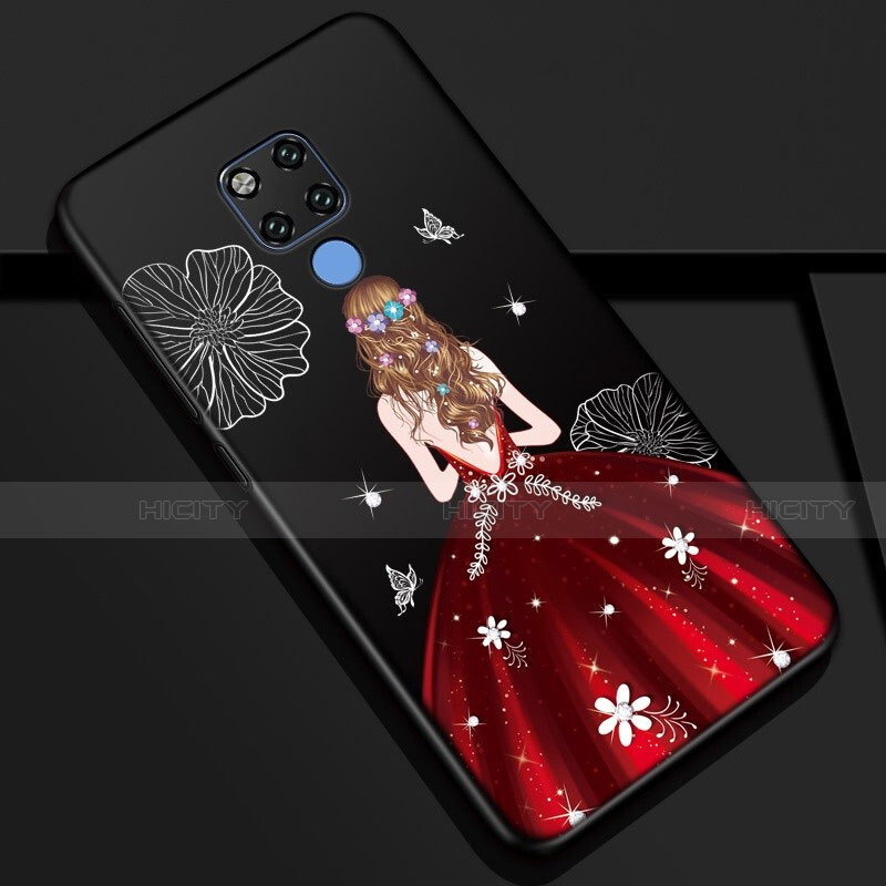 Coque Silicone Dos de Fille Souple Couleur Unie Etui Housse K01 pour Huawei Mate 20 Plus