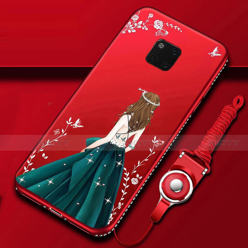 Coque Silicone Dos de Fille Souple Couleur Unie Etui Housse K01 pour Huawei Mate 20 Pro Plus