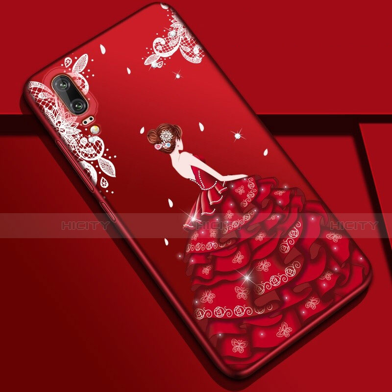 Coque Silicone Dos de Fille Souple Couleur Unie Etui Housse K01 pour Huawei P20 Mixte Plus