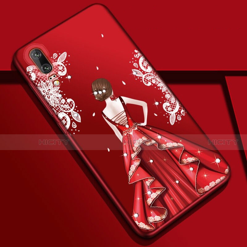 Coque Silicone Dos de Fille Souple Couleur Unie Etui Housse K01 pour Huawei P20 Plus