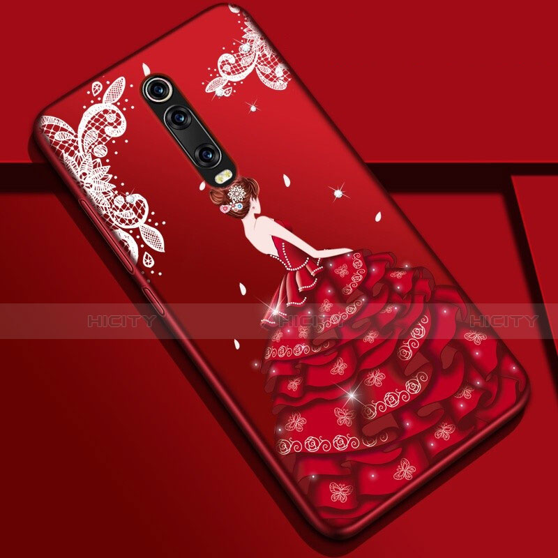 Coque Silicone Dos de Fille Souple Couleur Unie Etui Housse K01 pour Xiaomi Mi 9T Plus