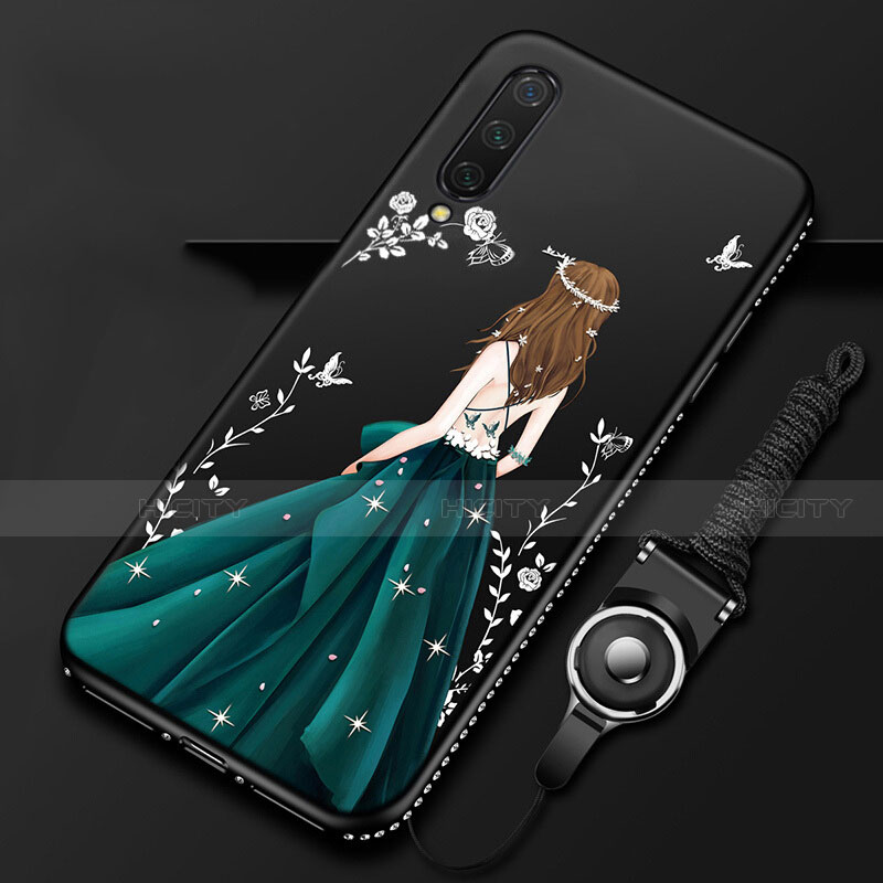 Coque Silicone Dos de Fille Souple Couleur Unie Etui Housse K01 pour Xiaomi Mi A3 Plus