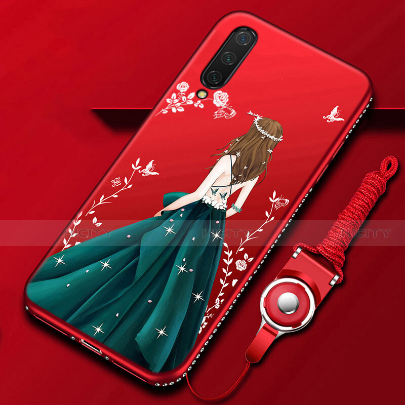 Coque Silicone Dos de Fille Souple Couleur Unie Etui Housse K01 pour Xiaomi Mi A3 Plus