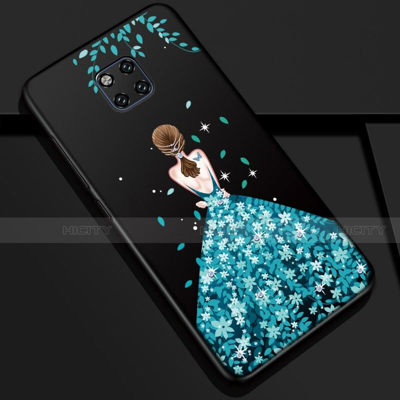 Coque Silicone Dos de Fille Souple Couleur Unie Etui Housse K02 pour Huawei Mate 20 Pro Plus