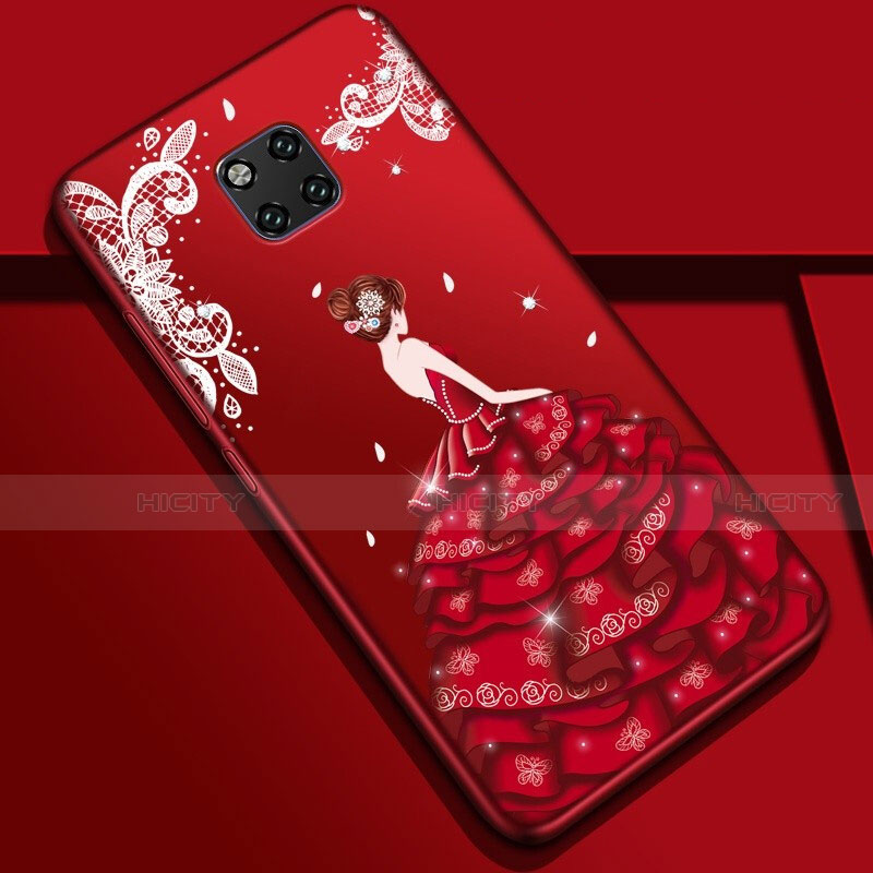 Coque Silicone Dos de Fille Souple Couleur Unie Etui Housse K02 pour Huawei Mate 20 Pro Plus