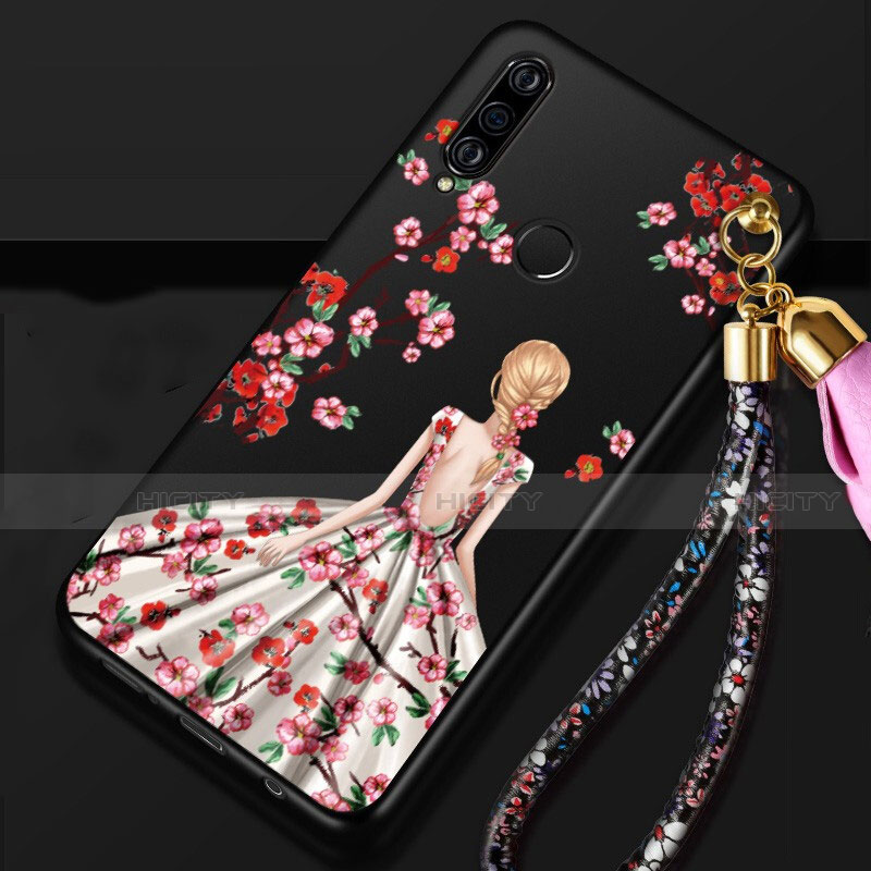 Coque Silicone Dos de Fille Souple Couleur Unie Etui Housse K02 pour Huawei Nova 4e Mixte Plus