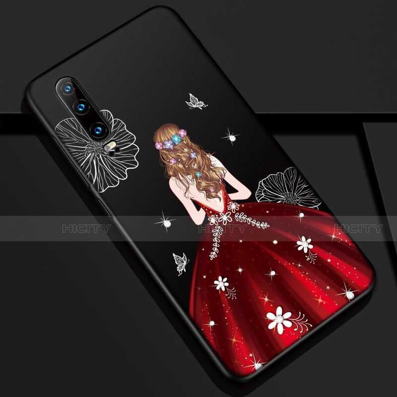 Coque Silicone Dos de Fille Souple Couleur Unie Etui Housse K02 pour Huawei P30 Plus