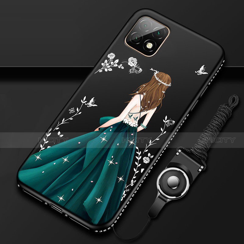 Coque Silicone Dos de Fille Souple Couleur Unie Etui Housse pour Huawei Enjoy 20 5G Plus