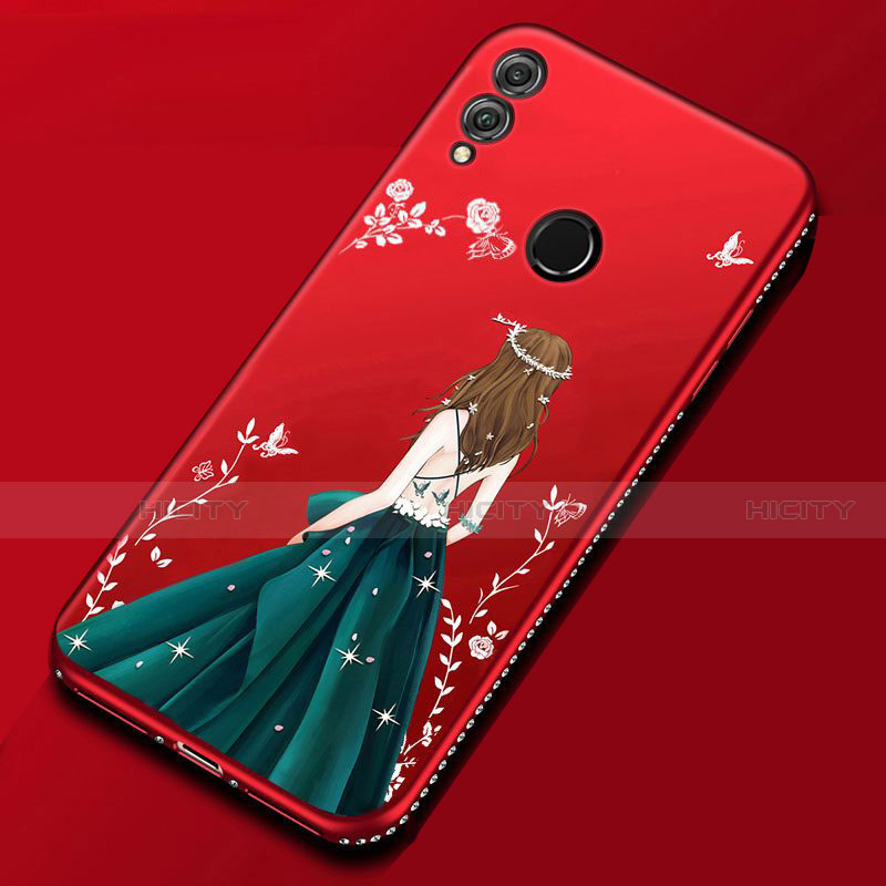 Coque Silicone Dos de Fille Souple Couleur Unie Etui Housse pour Huawei Honor 8X Mixte Plus