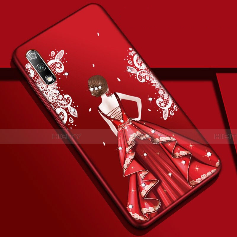 Coque Silicone Dos de Fille Souple Couleur Unie Etui Housse pour Huawei Honor 9X Mixte Plus