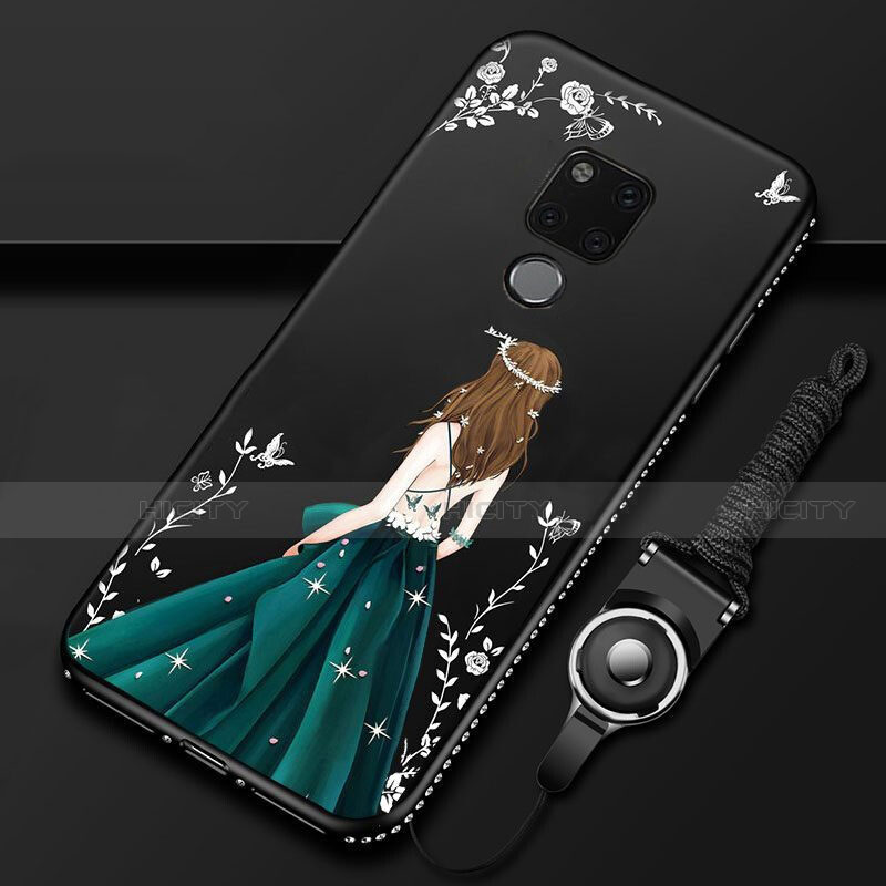 Coque Silicone Dos de Fille Souple Couleur Unie Etui Housse pour Huawei Mate 20 X 5G Plus