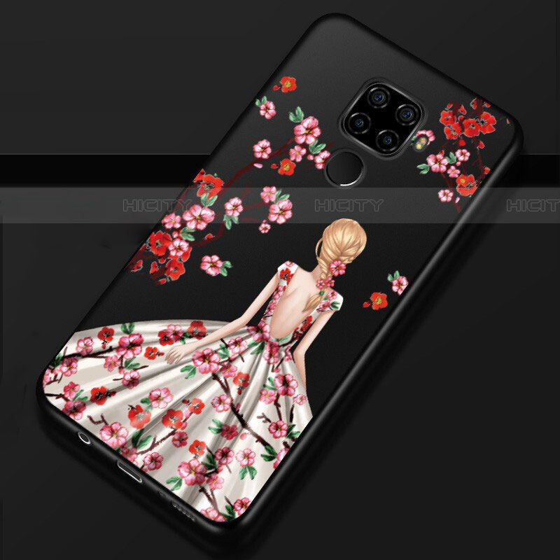 Coque Silicone Dos de Fille Souple Couleur Unie Etui Housse pour Huawei Mate 30 Lite Plus