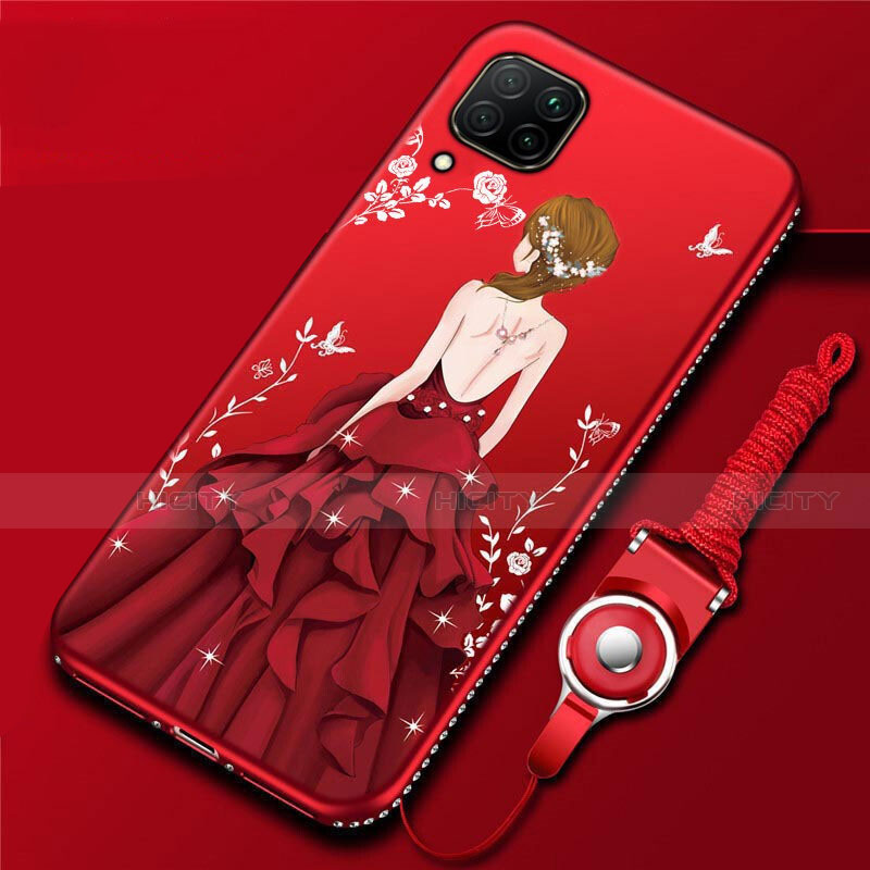 Coque Silicone Dos de Fille Souple Couleur Unie Etui Housse pour Huawei Nova 6 SE Plus