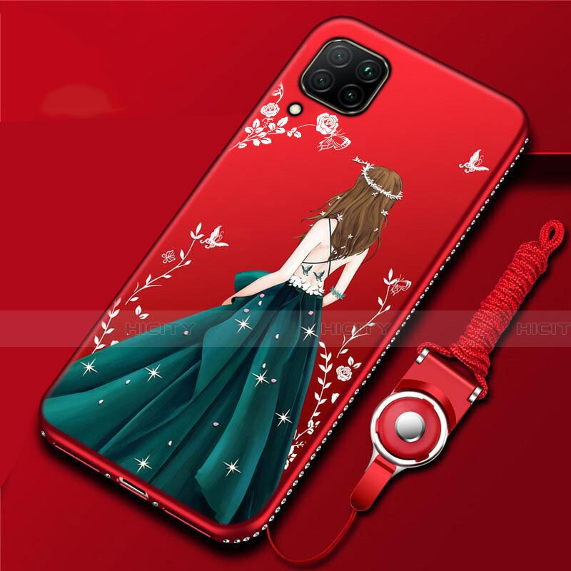 Coque Silicone Dos de Fille Souple Couleur Unie Etui Housse pour Huawei Nova 7i Mixte Plus