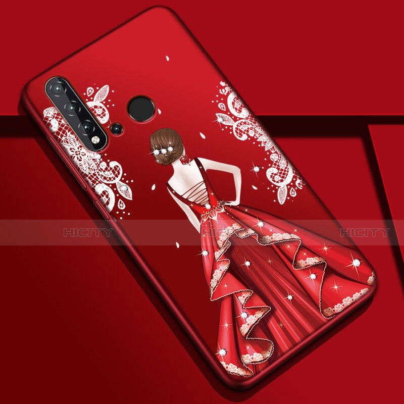 Coque Silicone Dos de Fille Souple Couleur Unie Etui Housse pour Huawei P20 Lite (2019) Plus