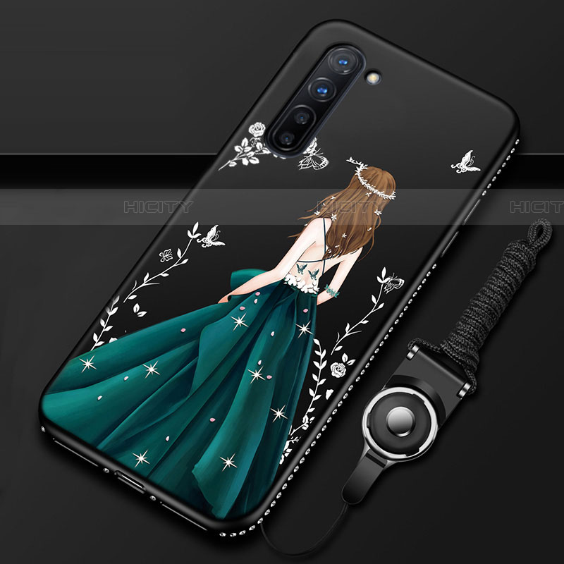 Coque Silicone Dos de Fille Souple Couleur Unie Etui Housse pour Oppo Find X2 Lite Plus