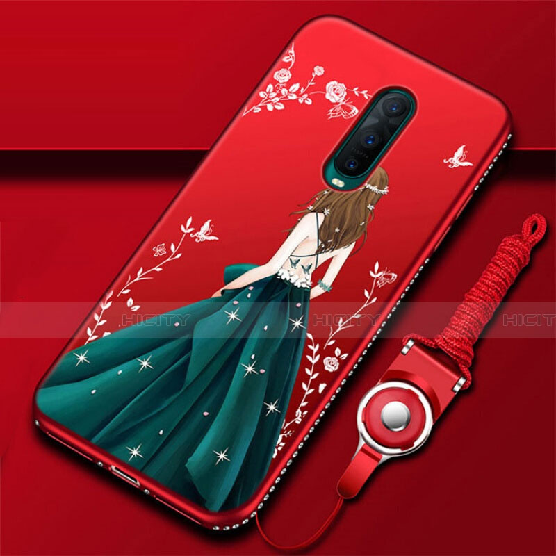 Coque Silicone Dos de Fille Souple Couleur Unie Etui Housse pour Oppo R17 Pro Mixte Plus