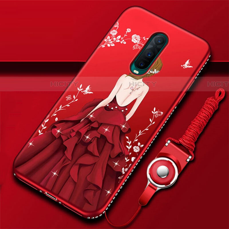 Coque Silicone Dos de Fille Souple Couleur Unie Etui Housse pour Oppo RX17 Pro Plus