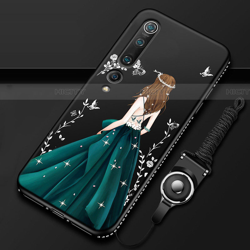 Coque Silicone Dos de Fille Souple Couleur Unie Etui Housse pour Xiaomi Mi 10 Plus