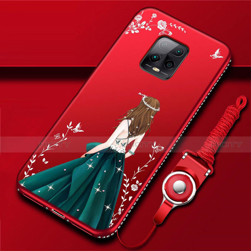 Coque Silicone Dos de Fille Souple Couleur Unie Etui Housse pour Xiaomi Redmi 10X Pro 5G Mixte Plus