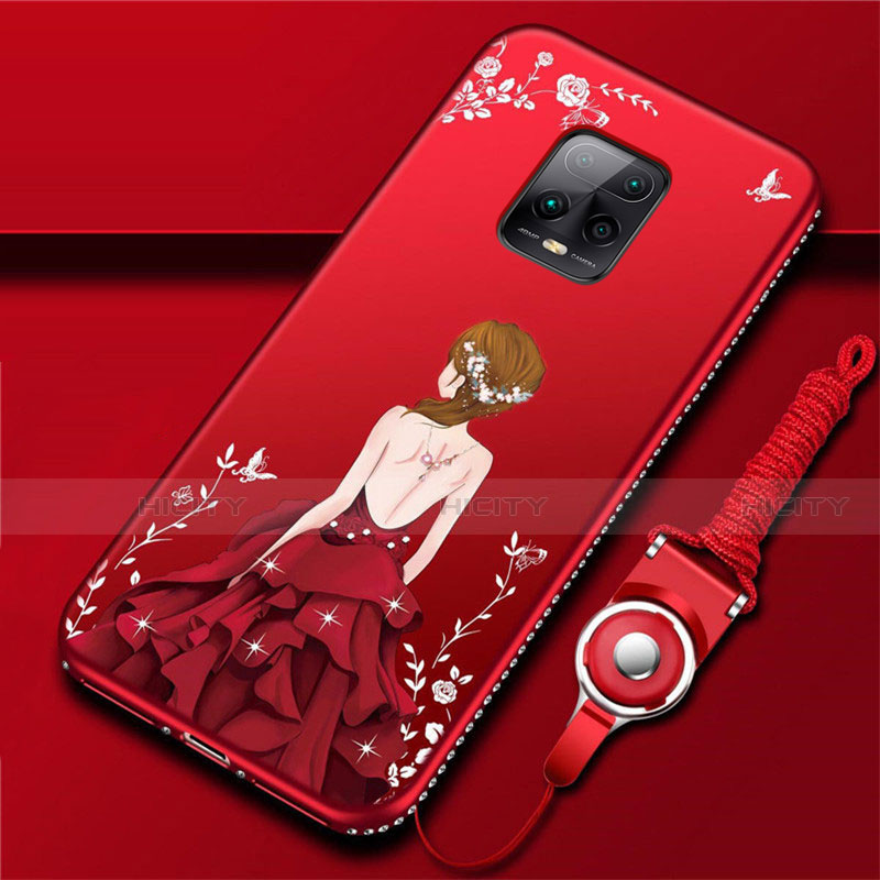 Coque Silicone Dos de Fille Souple Couleur Unie Etui Housse pour Xiaomi Redmi 10X Pro 5G Plus