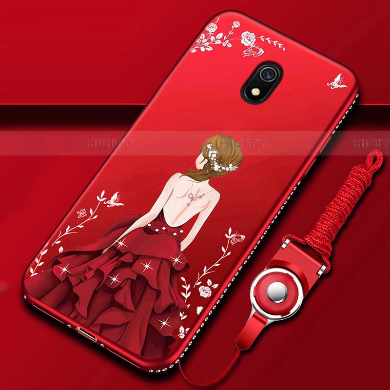 Coque Silicone Dos de Fille Souple Couleur Unie Etui Housse pour Xiaomi Redmi 8A Plus